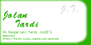 jolan tardi business card